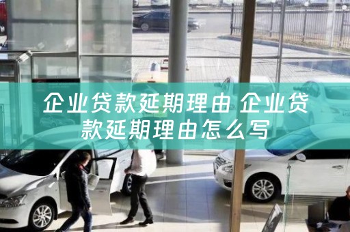 企業(yè)貸款延期理由 企業(yè)貸款延期理由怎么寫